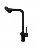 Смеситель кухня MELODIA Perfetto нерж.сталь черный мат.с вытяжн.изливом и лейкой 4в1 MDV30208bk