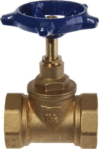 Вентиль латунный ДУ40 15Б3Р син.ручка А50