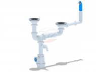 Сифон Ани Грот 3 1/2 40 двойной р/ур, с пер.и отв. A3700