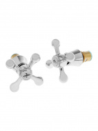 Кран-букса Ledeme 1/2 керамика 20 шлицов угол повор. 90 гр с махов. крест LH08-2 в блистере 2шт