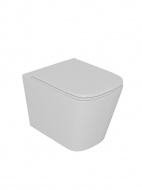 Унитаз подвесной безободковый D&K Quadro DT1516016 530*360*365мм сиденье микролифт белый