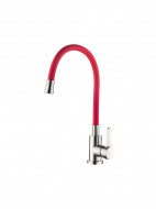 Смеситель кухня LEDEME нерж.корпус силикон.излив L74004-1