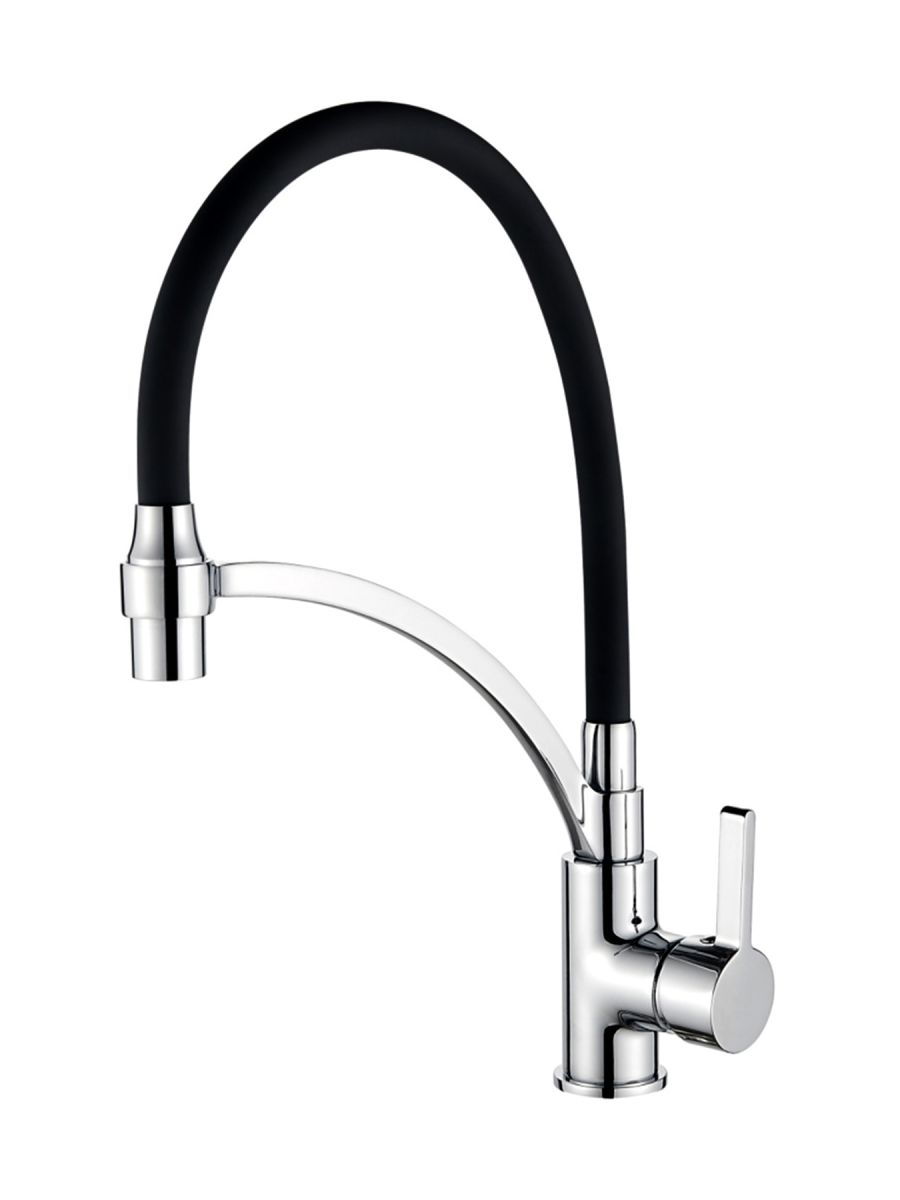 Смеситель кухня LEDEME черный гибкий шланг L4499-2