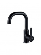 Смеситель умывальник LEDEME с гайкой черный L1099B