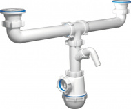 Сифон АНИ Грот 1.1/2 40 двойной с отводом A3500