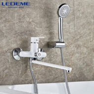 Смеситель для ванны Ledeme белый L2203W