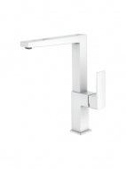 Смеситель кухня LEDEME с гайкой белый L4073W