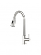 Смеситель кухня MELODIA Perfetto из нерж.стали с вытяжным изливом с подводкой 50см MDV30204ss