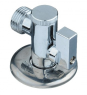 Кран шаровый угловой с фильтром 1/2"х1/2" с отражателем TRm 751