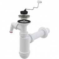 Сифон для умывальника Ø40 с носом и цепочкой A41PR Alcadrain