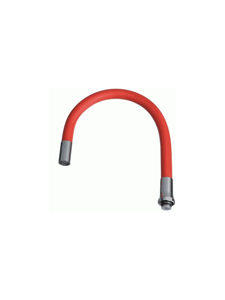 Излив гибкий красный Melodia MKP20650