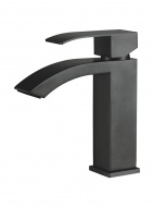 Смеситель умывальник LEDEME картридж 35мм c гайкой нержавейка черный L71017B