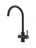 Смеситель кухня Granite Black с подключением к фильтру R-излив GR 04 B ESKO