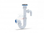 Сифон Ани 1 1/4 32 прямоточный с отводом DB1300