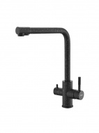 Смеситель кухня Granite Black с подключением к фильтру Г-излив GR 05 B ESKO