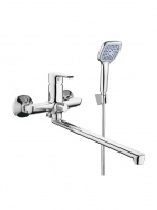 Смеситель ванна MELODIA Metallica картридж 35мм длинный излив 350мм хром MDV35541