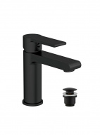 Смеситель умывальник Cersanit BRASKO BLACK клик-клак 63107