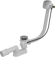 Обвязка для ванны с напуском воды через перелив хром круг A564CRM1 Alcadrain