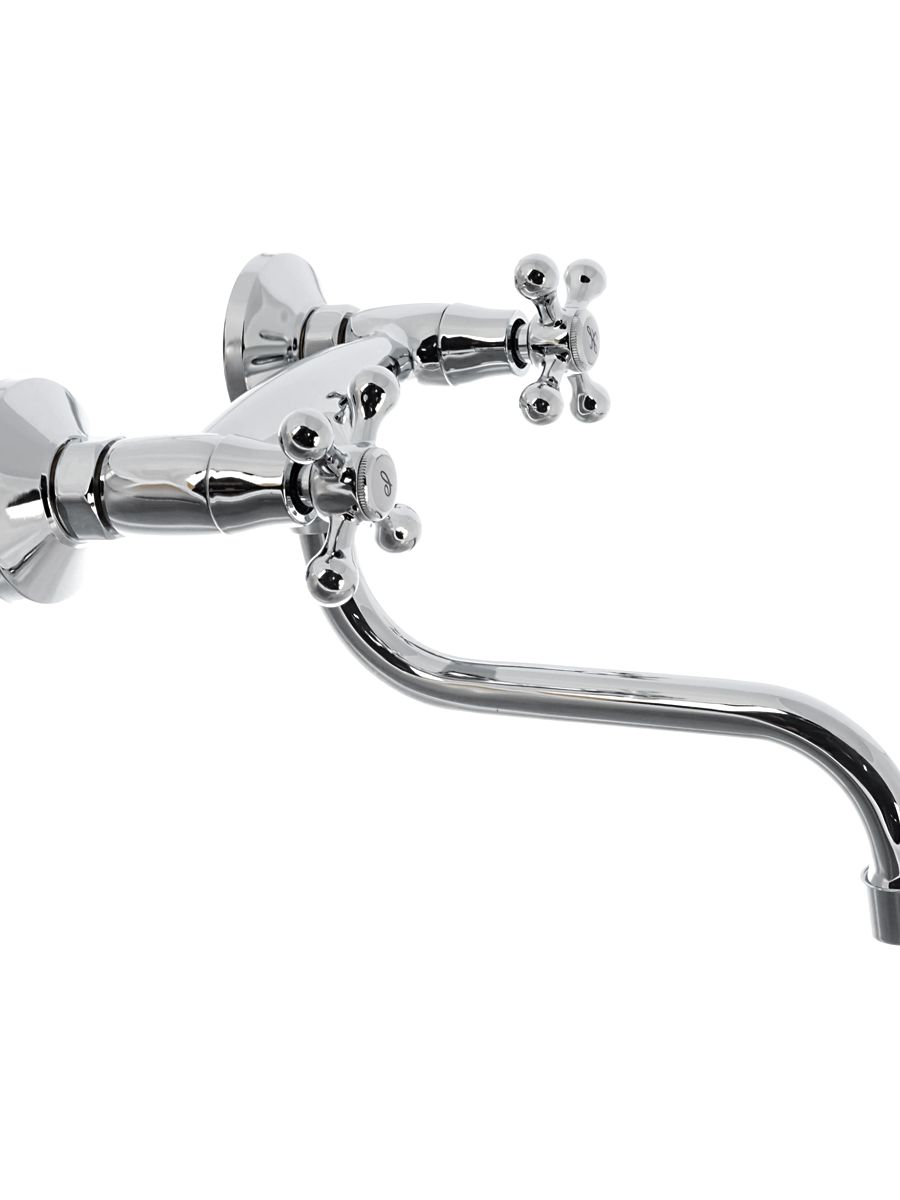 Cмеситель для кухни настенный Ledeme нижний излив L4608