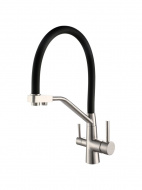 Смеситель кухня R-излив с подключением к фильтру черный K25 B ESKO