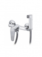 Смеситель душ MELODIA Moderno картридж д.35мм с гиг.лейкой и держ.на корпусе MDV35151