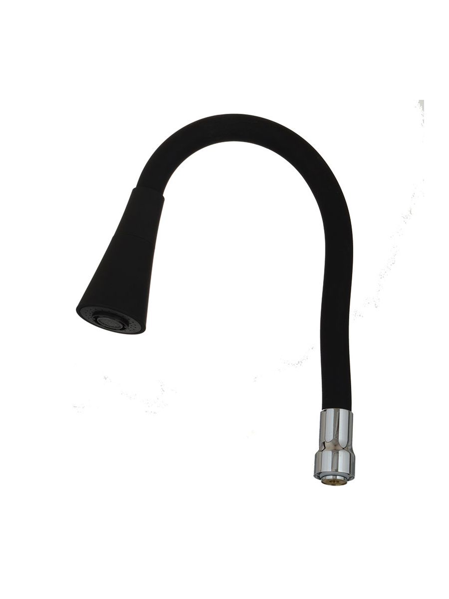 Излив гибкий LUXE с лейкой "колокольчик" черный 49см MELODIA MKP20920