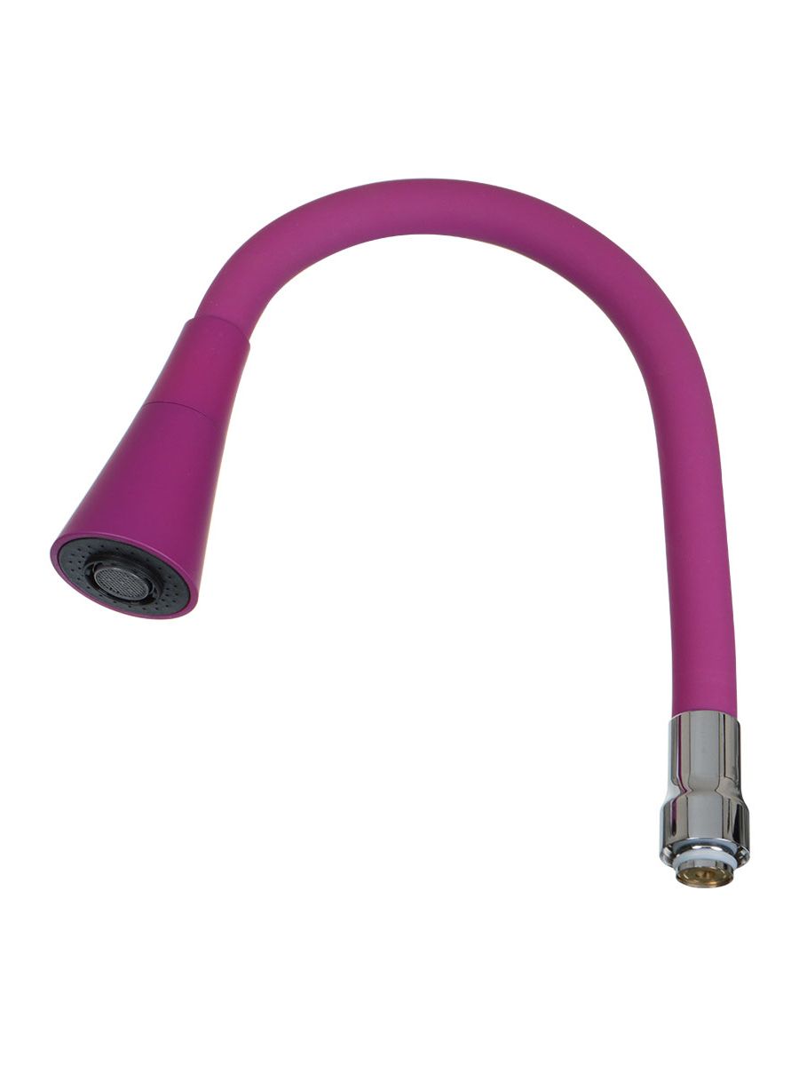 Излив гибкий LUXE с лейкой "колокольчик" фиолетовый 49см MELODIA MKP20903