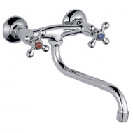 Cмеситель для кухни настенный Ledeme нижний излив L4608