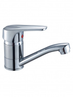 Смеситель умывальник ROSSINKA картридж д.40мм поворотный излив монолитный D40-22