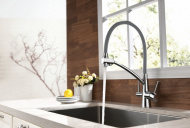 Смеситель Lemark Comfort LM3071C Gray для кухни с подключением к фильтру с питьевой водой