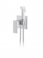 Смеситель биде D&K Bayern.Liszt DA1514508 с гигиеническим душем встраиваемый матовый белый