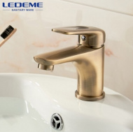 Смеситель для раковины Ledeme бронза L1048C