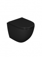 Унитаз подвесной безободковый D&K Matrix DT1396025 490*370*360мм сиденье микролифт черный