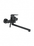 Смеситель ванна LEDEME длинный излив черный излив 35 см. L2281B