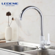 Смеситель для кухни Ledeme белый L4003W