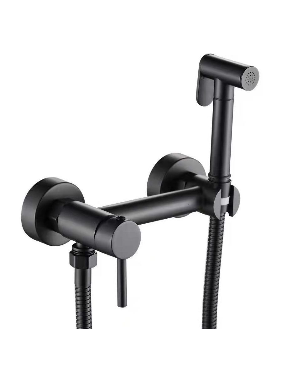Смеситель скрытого монтажа с гигиеническим душем SMH02 BLACK ESKO