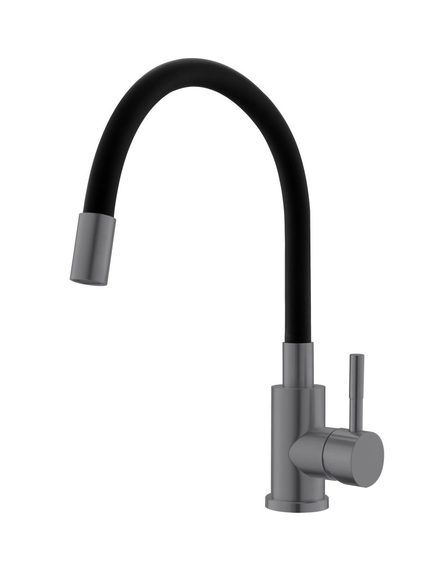 Смеситель кухня "Snake" гибкий излив черный графит K44Grafit ESKO