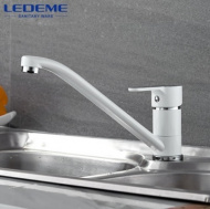 Смеситель для кухни Ledeme белый L4903W