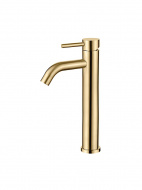 Смеситель умывальник LEDEME картридж д.35мм с гайкой золотой L71106Y