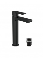 Смеситель умывальник Cersanit BRASKO BLACK высокий клик-клак 63111