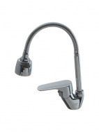 Смеситель кухня MELODIA Rock картридж 35мм гибкий излив хром MDV35211