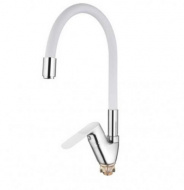 Смеситель для кухни Ledeme гибкий излив белый L4153-3
