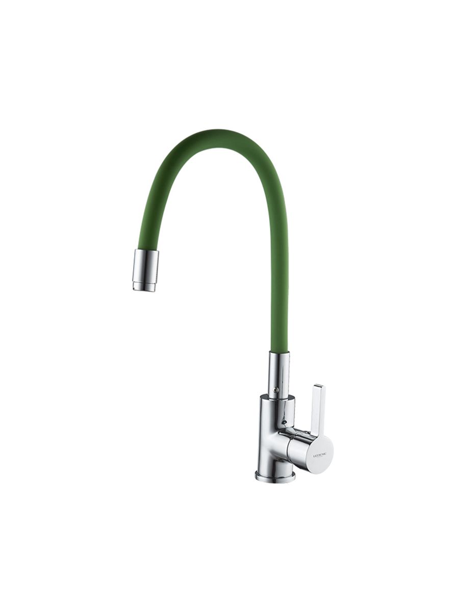 Смеситель для кухни Ledeme гибкий излив зелёный L4898-5