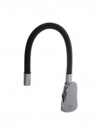 Смеситель кухня MELODIA Ostessa картридж д.40мм гибкий излив чёрный MDV40615Black без подводки