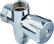 Кран вентильный 3-х проходной 1/2"х3/4"х1/2" Н-Н-В TRm 701