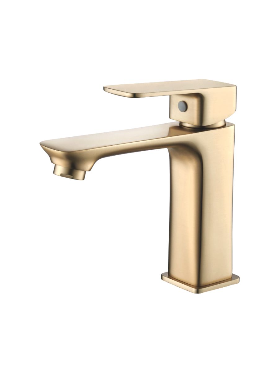 Смеситель умывальник LEDEME с гайкой золотой сатин L1080Y