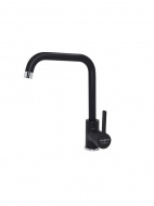 Смеситель кухня MELODIA Ostessa Black картридж д.35мм высокий излив MDV35115_bk без подводки