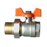 Кран шаровый 1" с американкой Terma-R бабочка