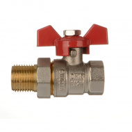 Кран шаровый 1/2" с американкой Terma-R RED