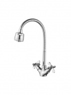 Смеситель кухня ROSSINKA с гибким изливом 185мм RS42-75